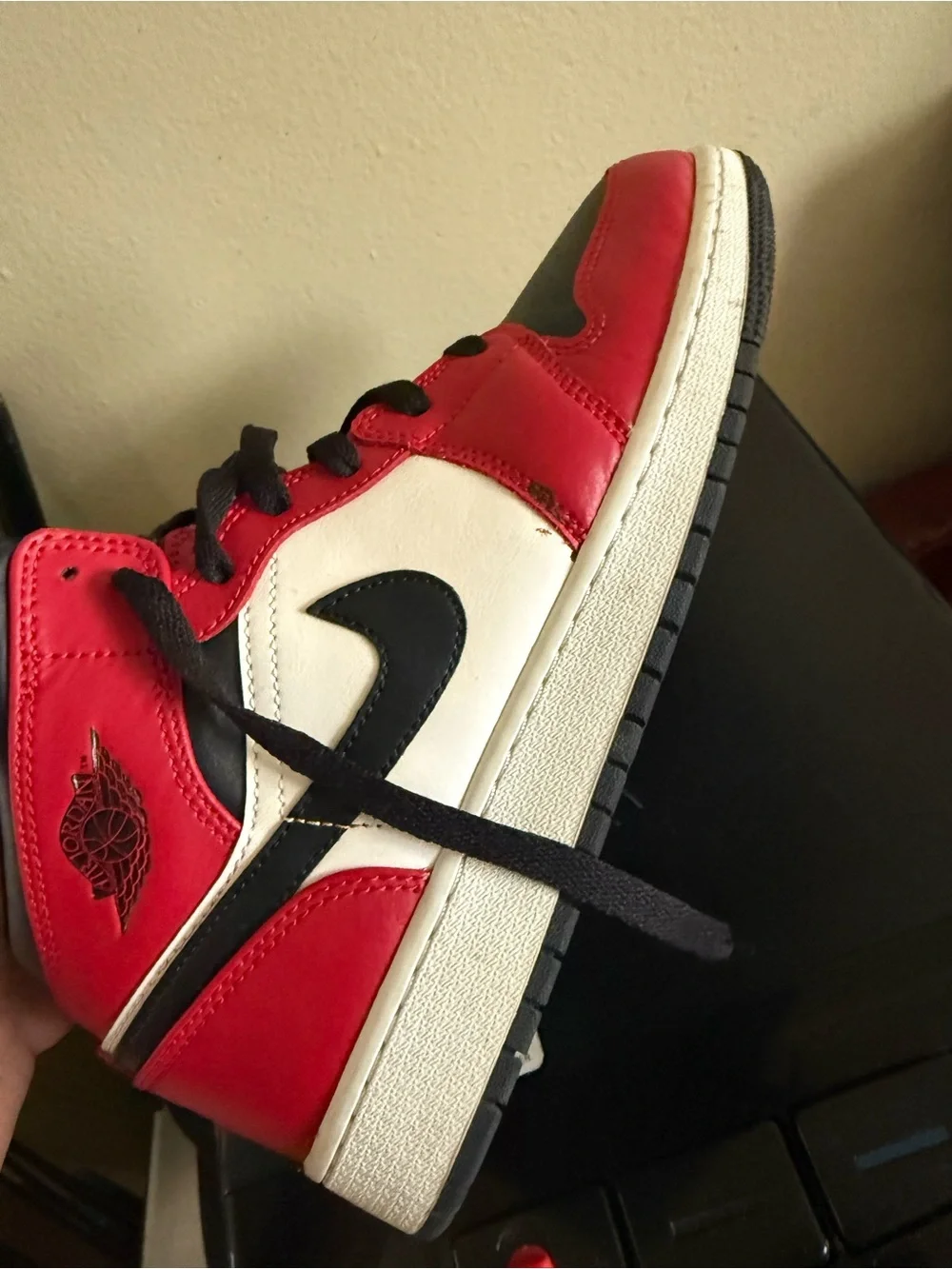Nike Kids Black & Red High-Top Sneakers